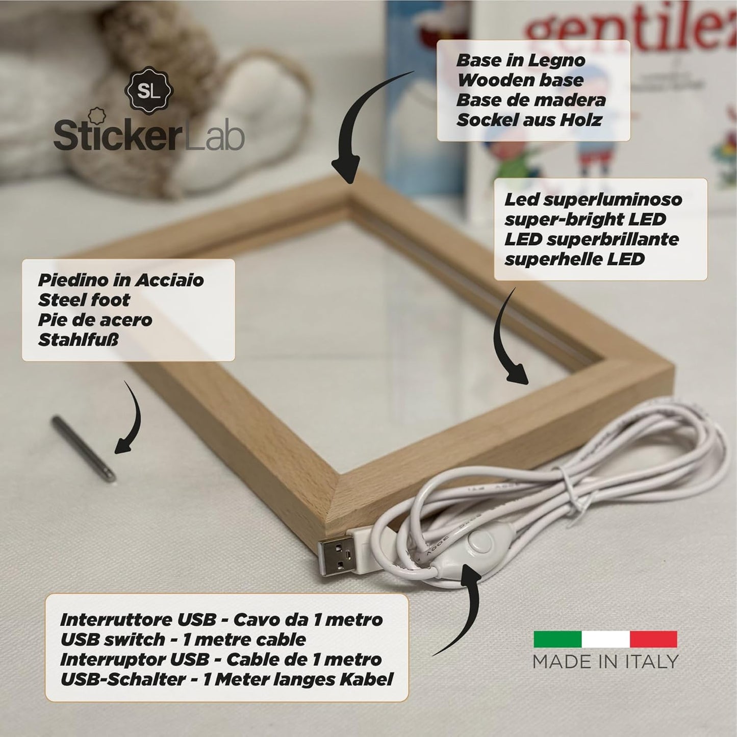 Cornice a Lampada Notte Personalizzata