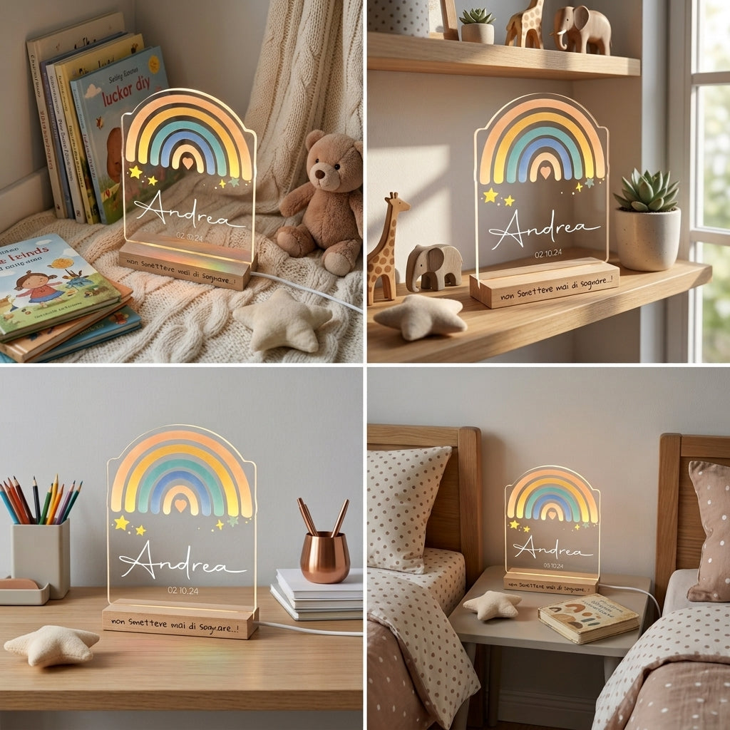 Lampada Notturna Personalizzata Bambini | StickerLab
