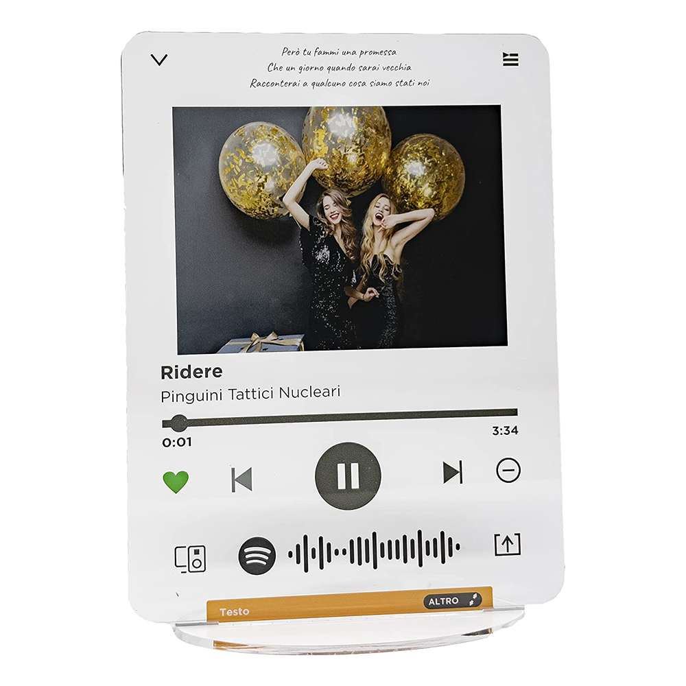 Targa personalizzata - Musica con Spotify – StickerLab-italia